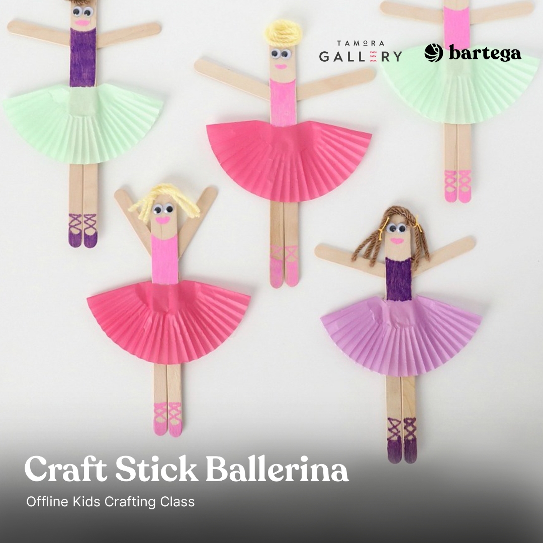 Tamora Gallery DIY Kids Craft Stick Ballerina with Bartega