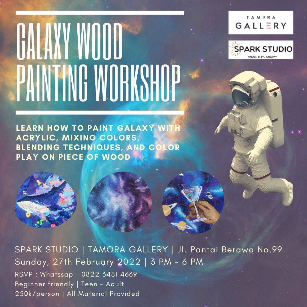 Tamora Gallery Galaxy Wood Painting Workshop Spark Studio